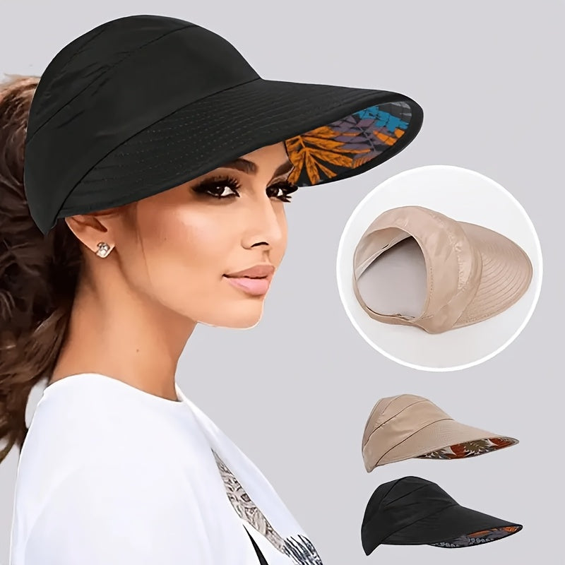 Women's Wide Brim Sun Visor Hat for Outdoor Activities