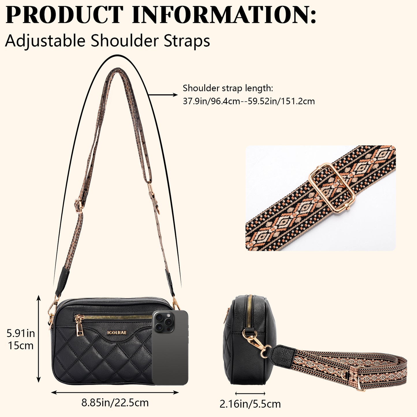 Quilted Vegan Leather Crossbody Bags For Stylish Women