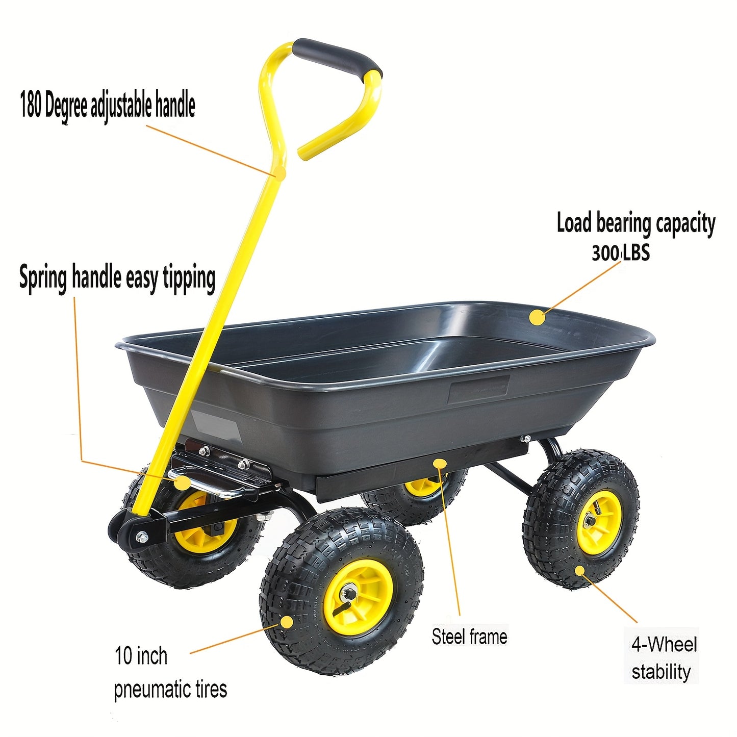Heavy Duty Garden Cart for Easy Outdoor Gardening Tasks