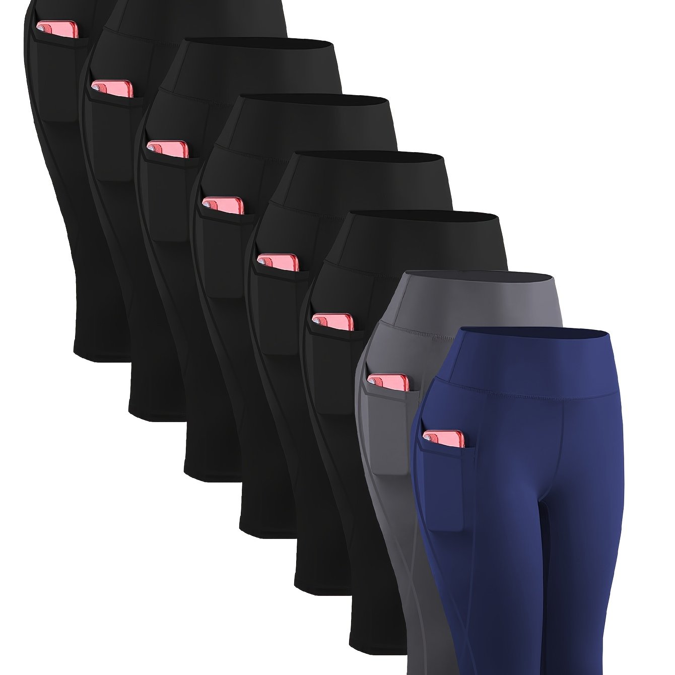 Women's Plus Size High-Waisted Yoga Leggings with Pockets