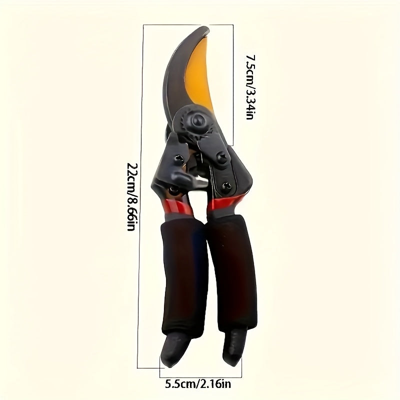 Heavy Duty Manual Pruning Shears with Ultra Sharp Steel Blades and Ergonomic Non Slip Handles Professional Garden Clippers for Roses Trees Shrubs Hedges Multi Purpose Manual Garden Shears for Right Handed Gardeners