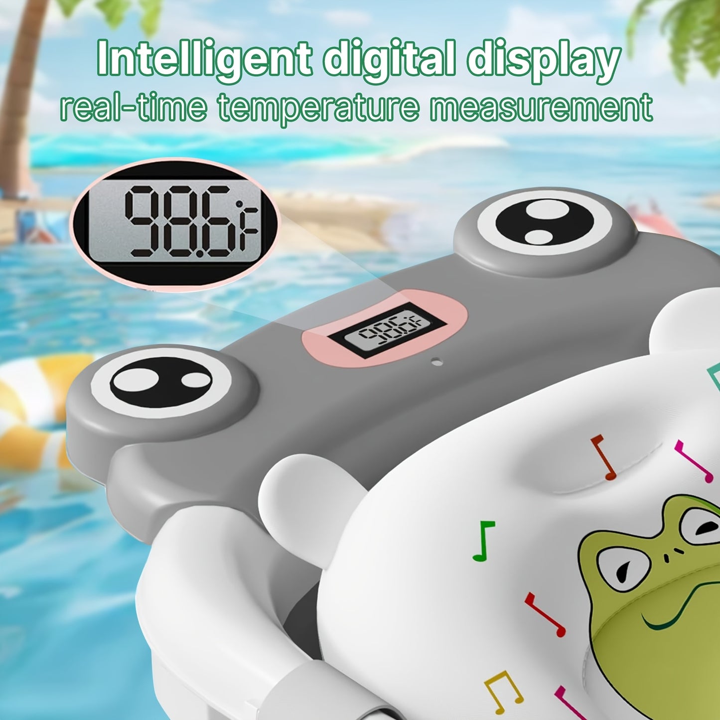 Foldable Bathtub for Youngsters with Soft Cushion and Thermometer