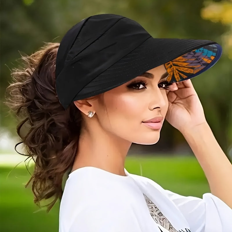 Women's Wide Brim Sun Visor Hat for Outdoor Activities