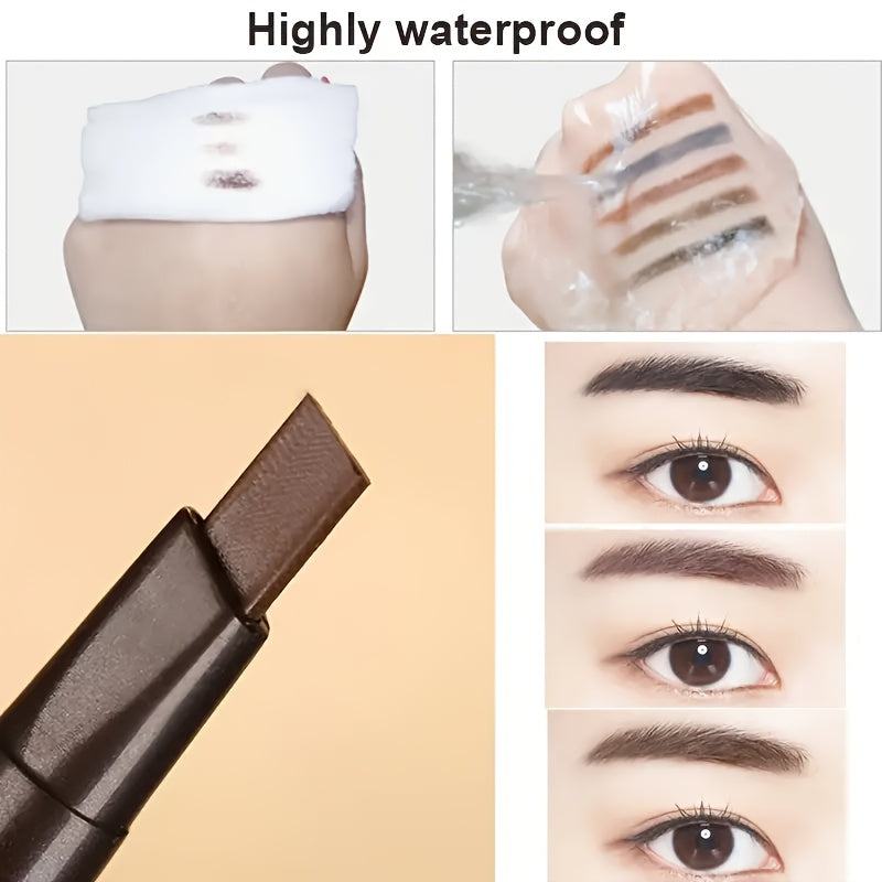 Double Ended Waterproof Eyebrow Pencil with Brush 12 Pack