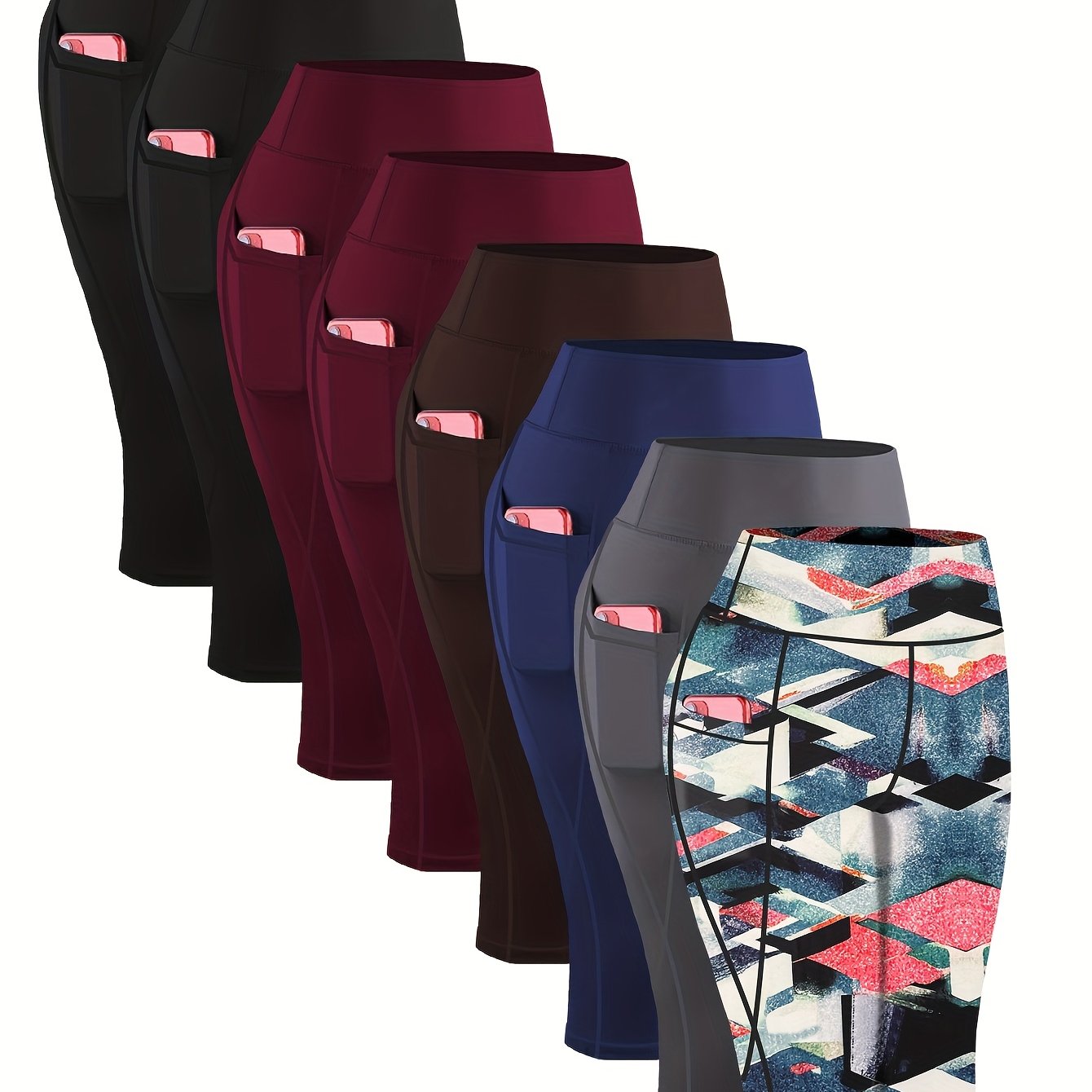 Women's Plus Size High-Waisted Yoga Leggings with Pockets