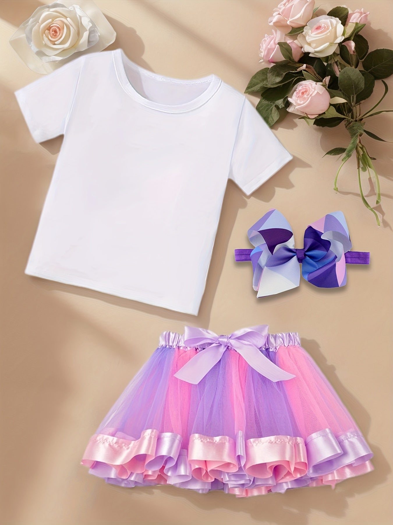 Girl I Love My Mommy T-Shirt Tutu Skirt And Headband Set Pink And Purple Outfit For Girls