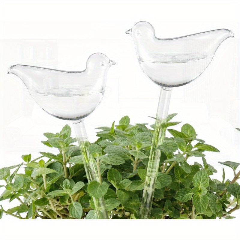 Mkono Plant Self Watering Globes Glass Water Bulbs Bird Shape Automatic Plant Waterer Spikes for Indoor Outdoor Plants Gifts for Plant Lovers 2 Pack