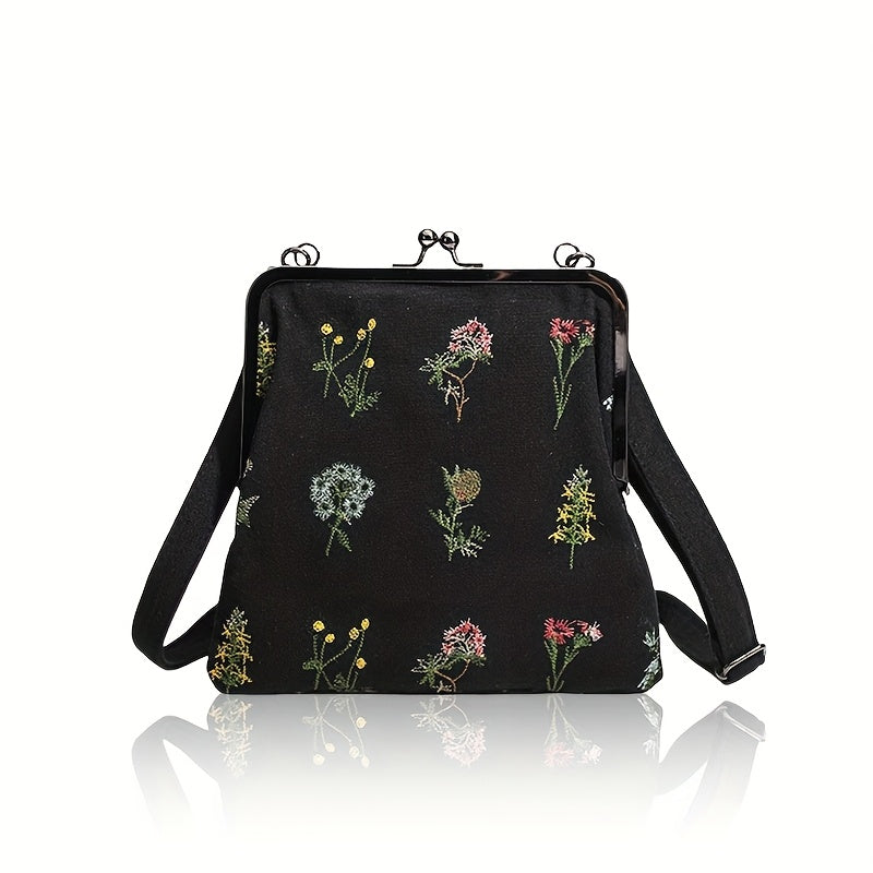 Fashionable Women's Crossbody Handbag with Twist Lock and Tassel