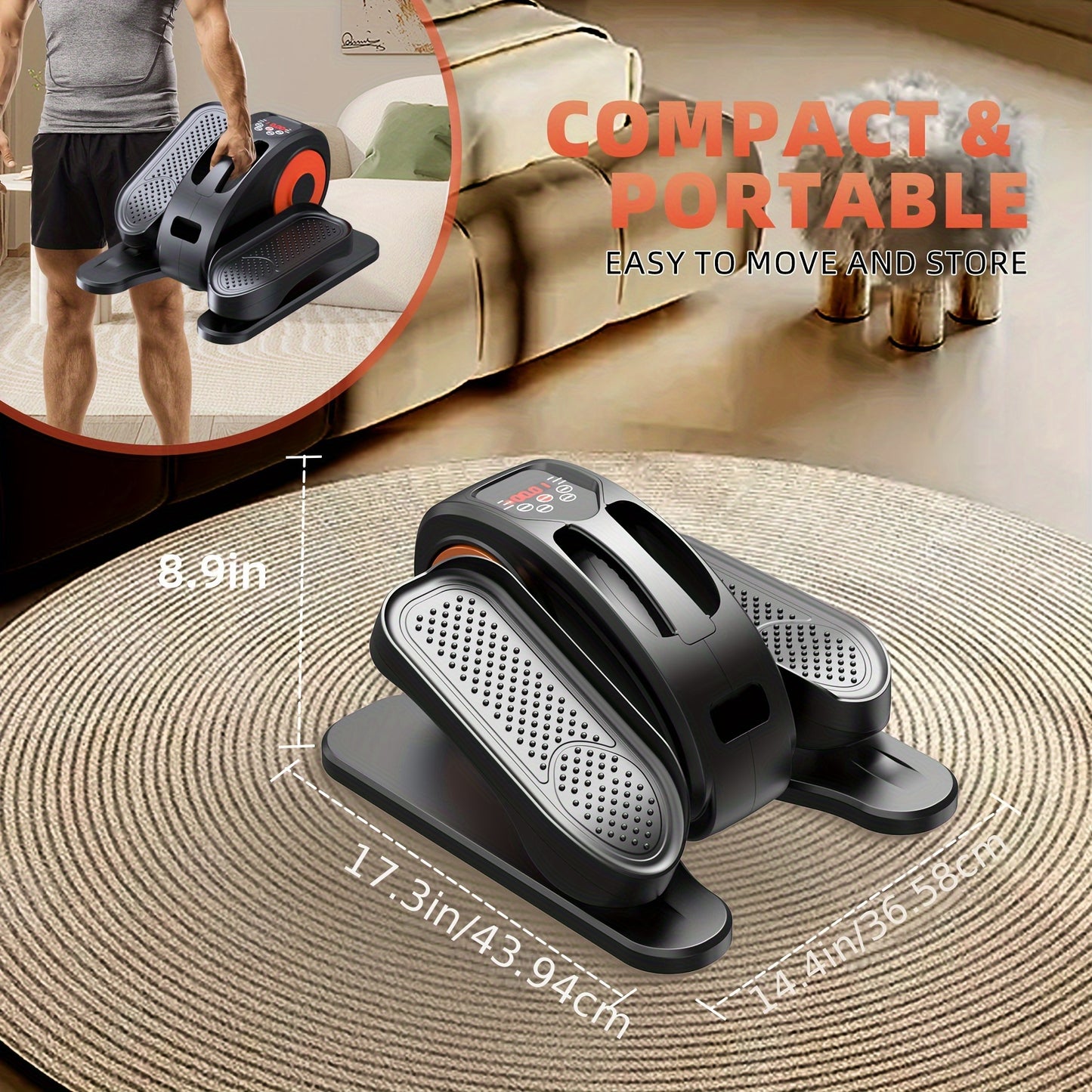 Portable Under Desk Elliptical Machine for Convenient Leg Exercise