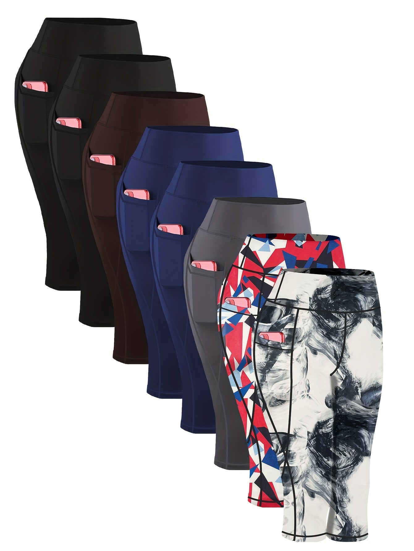 Women's Plus Size High-Waisted Yoga Leggings with Pockets