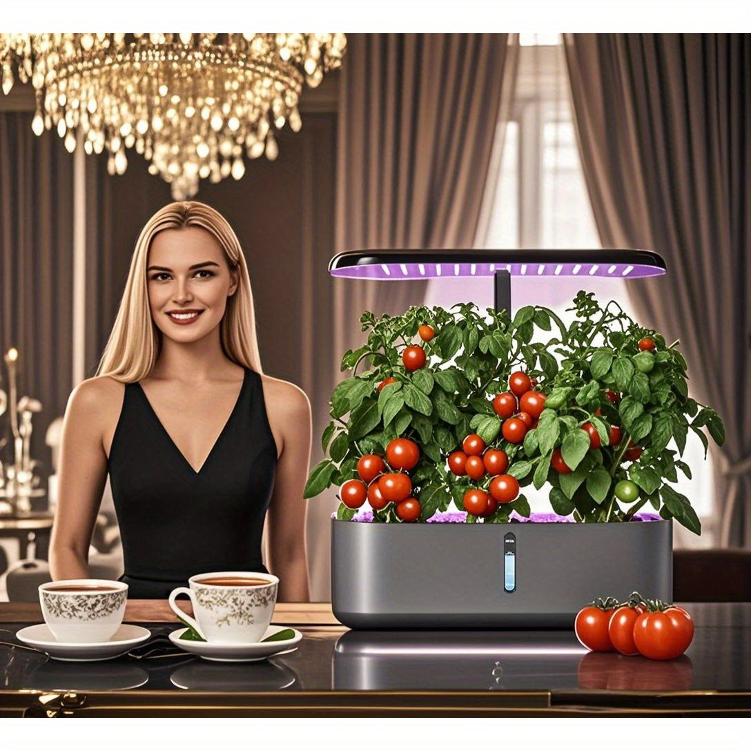 Hydroponics Growing System With 10 Pods And Nutrients 1 Gallon Water Tank Automatic Timer Height Adjustable Indoor Herb Garden Kit With Grow Lights And Quiet Water Pump