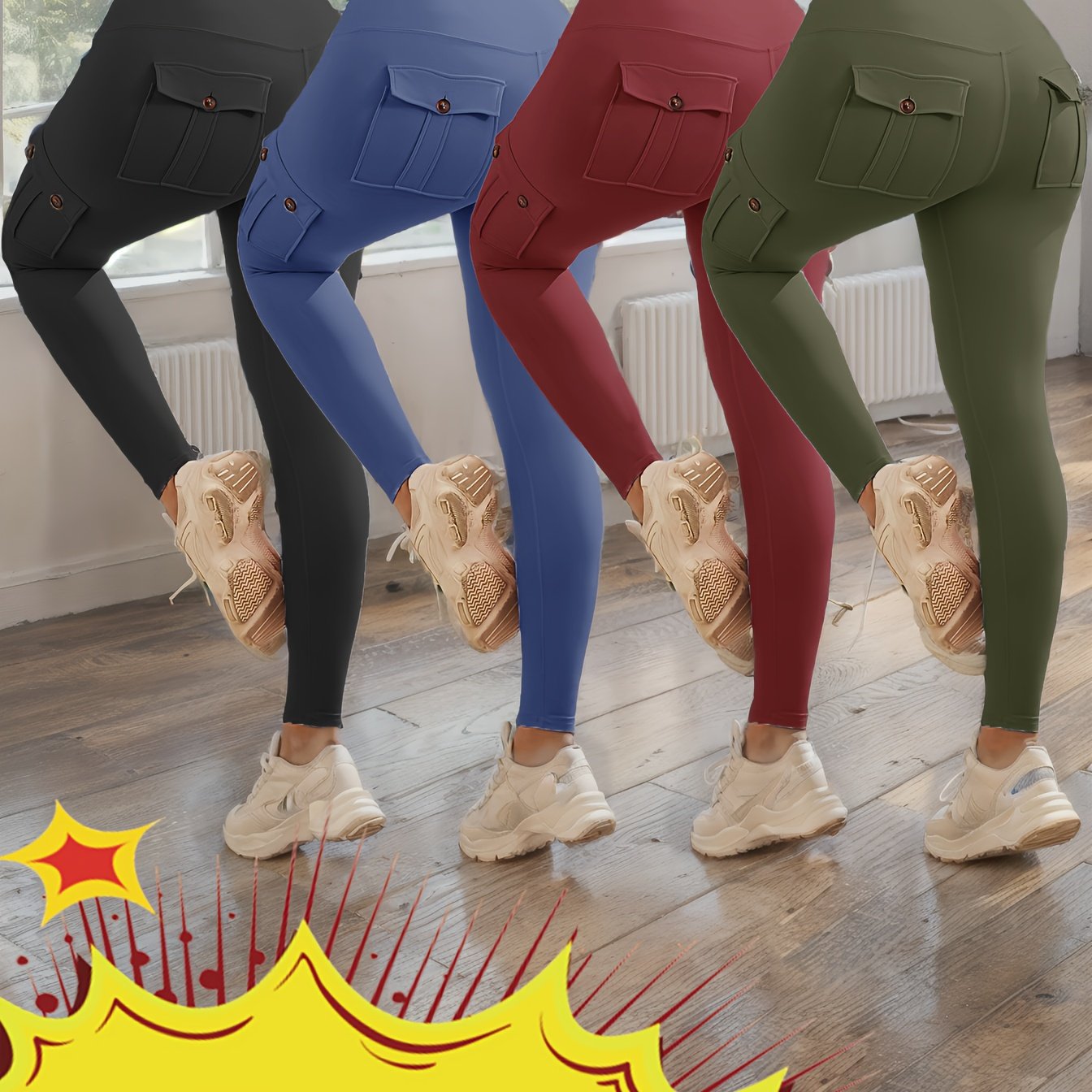 High Waist Yoga Leggings with Pockets for Workout and Running