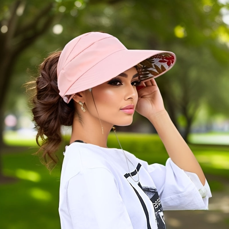 Women's Wide Brim Sun Visor Hat for Outdoor Activities