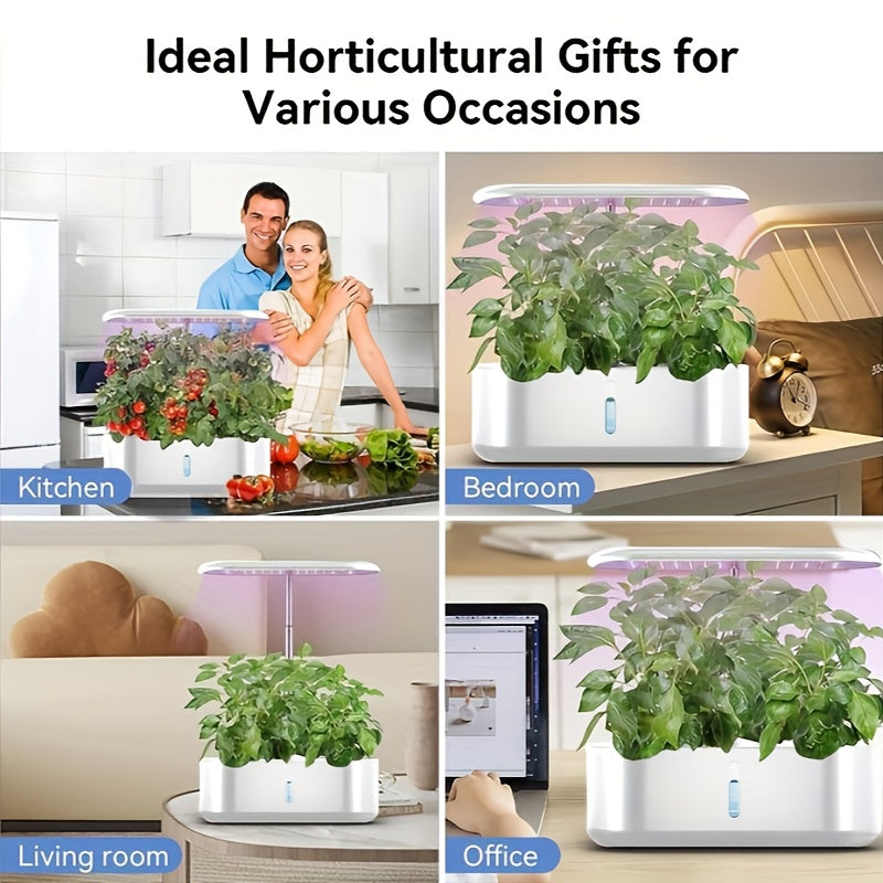 Hydroponics Growing System With 10 Pods And Nutrients 1 Gallon Water Tank Automatic Timer Height Adjustable Indoor Herb Garden Kit With Grow Lights And Quiet Water Pump