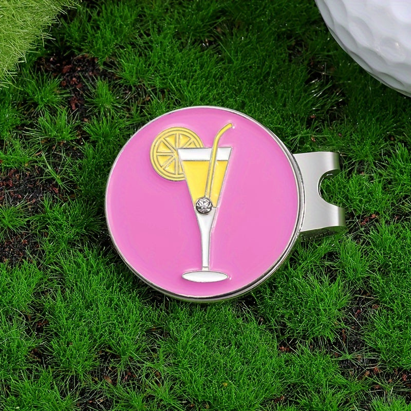 Y2K Cute Cocktail Golf Ball Marker With Magnetic Hat Clip