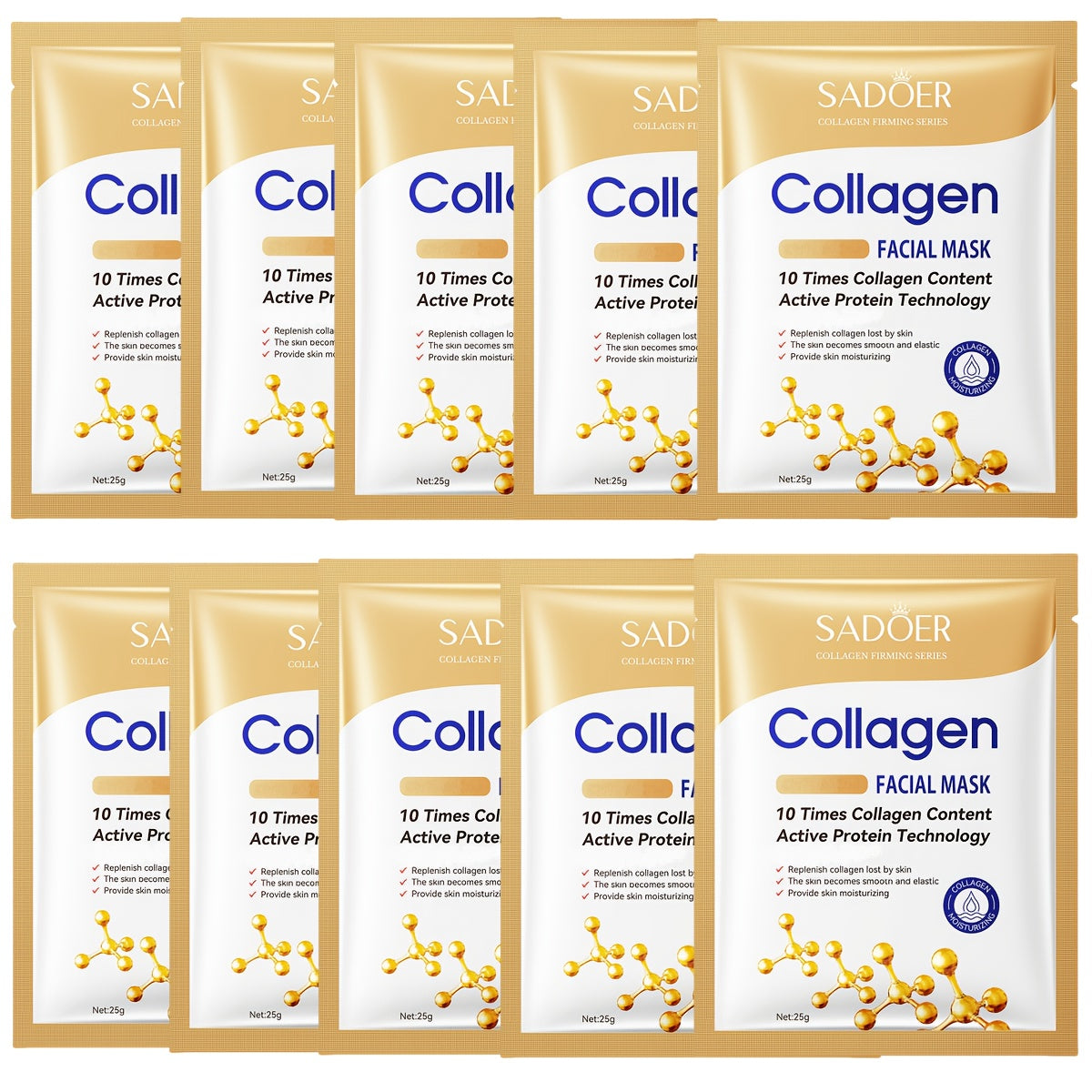 Collagen Facial Masks for Deep Moisturizing and Skin Firming