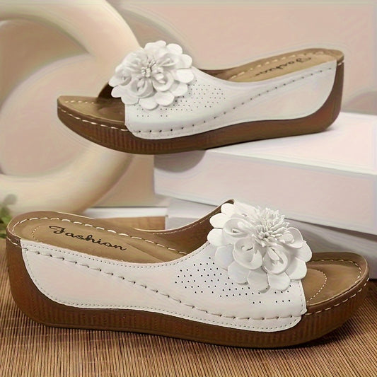 Women's Floral Wedge Sandals for Casual Summer Outings