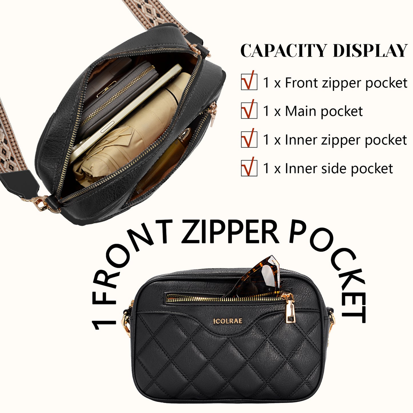 Quilted Vegan Leather Crossbody Bags For Stylish Women