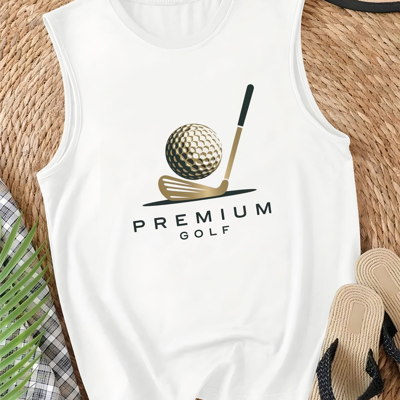 Women's Premium Golf Sleeveless Vest with Stylish Graphic Design