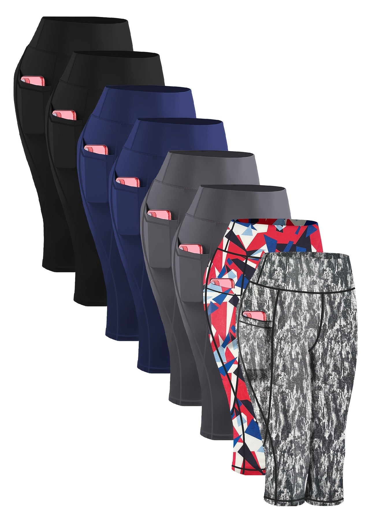 Women's Plus Size High-Waisted Yoga Leggings with Pockets