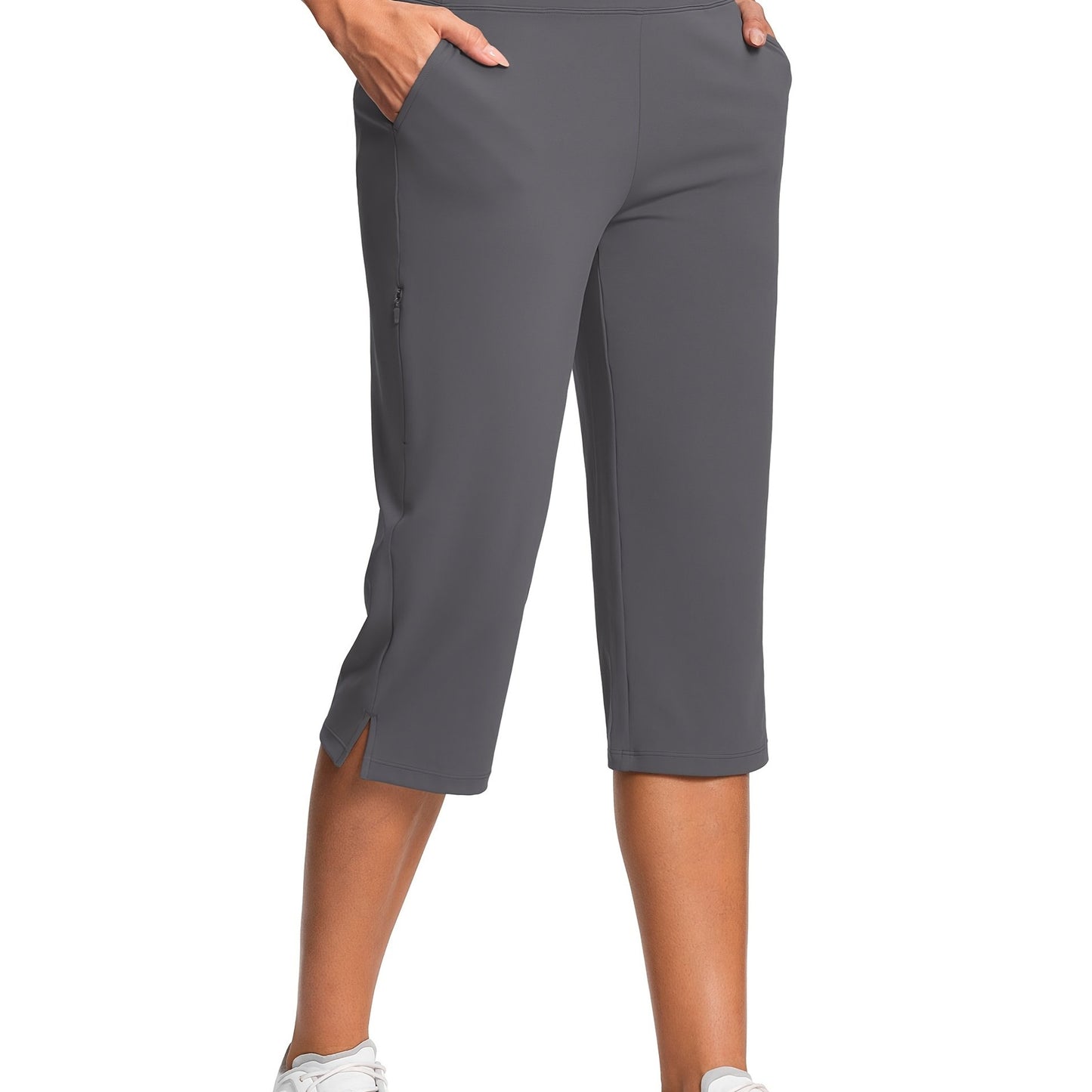 Women's High Waist Capri Pants for Work and Casual Wear