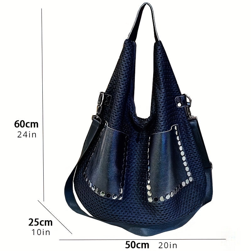 Vintage Large Capacity Women's Shoulder Bag for Everyday Use