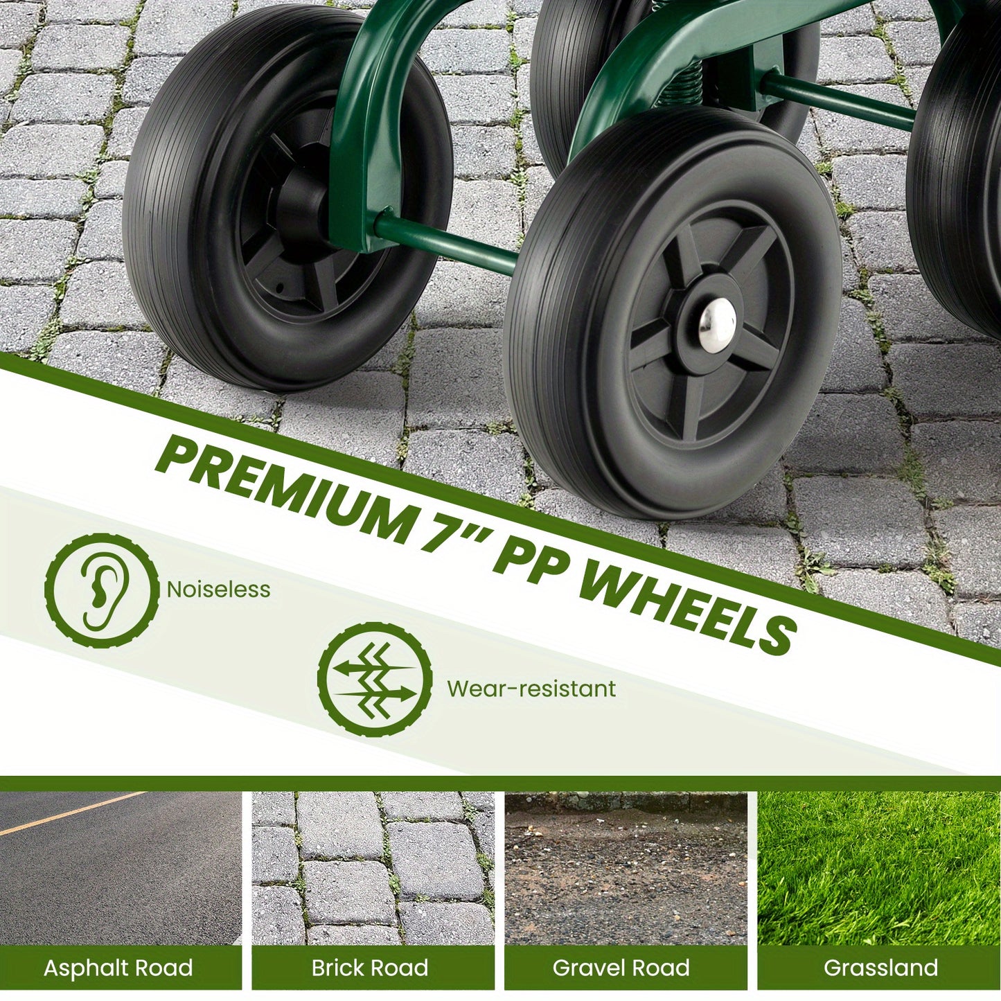 Heavy Duty 360 Degree Swivel Seat Garden Cart and Workseat