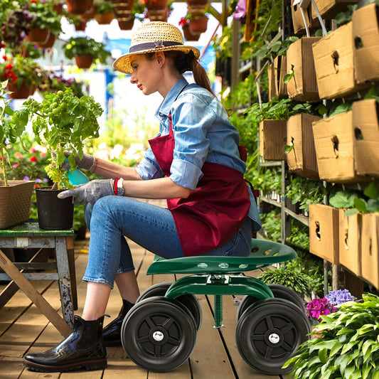 Heavy Duty 360 Degree Swivel Seat Garden Cart and Workseat