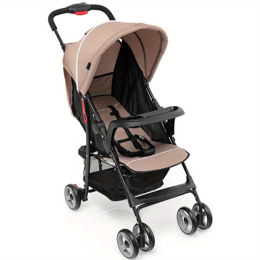 Lightweight Foldable Stroller with Safety System and Storage Options