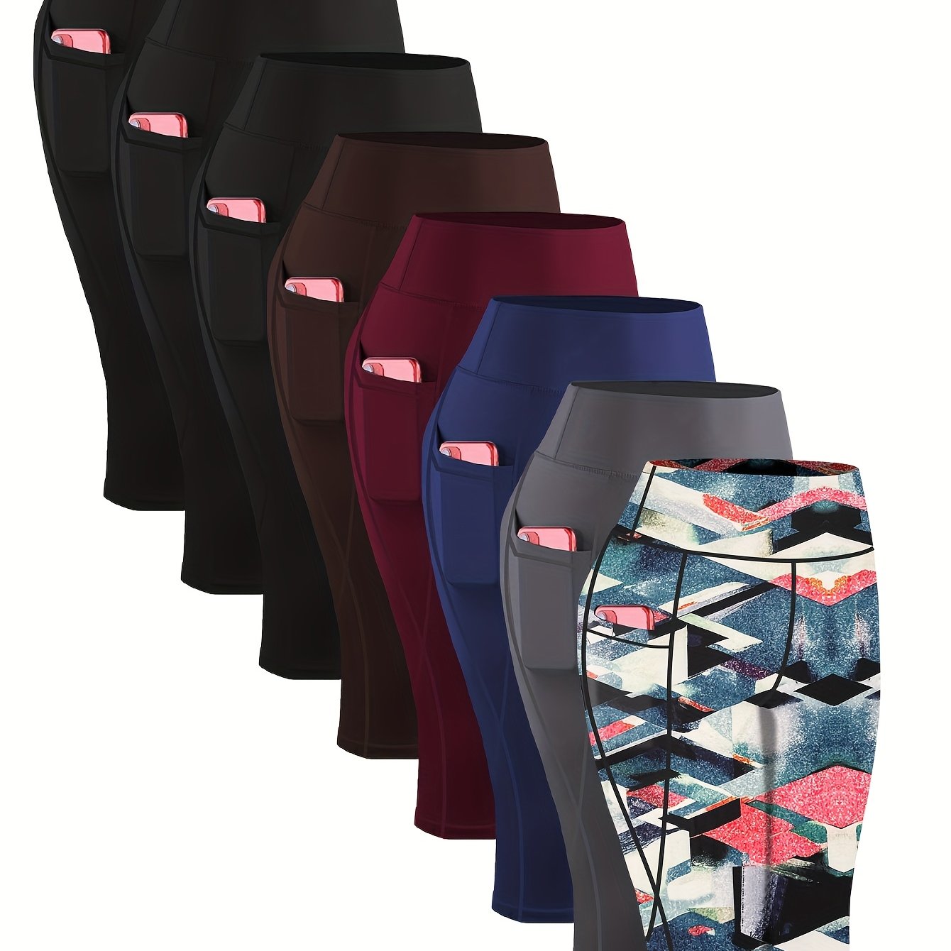 Women's Plus Size High-Waisted Yoga Leggings with Pockets