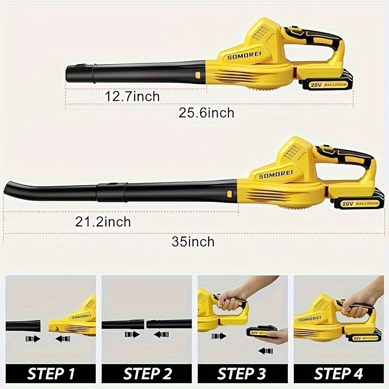Cordless Leaf Blower with Batteries for Easy Yard Cleanup
