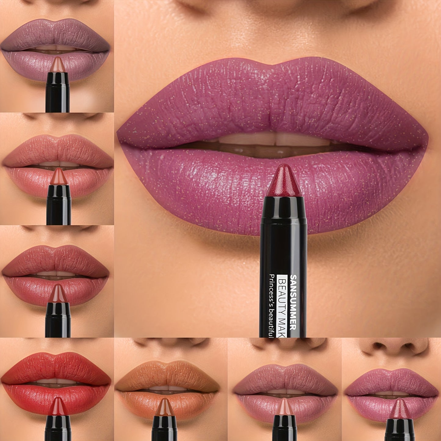 Moisturizing Crayon Lipstick Set for Lasting Professional Makeup