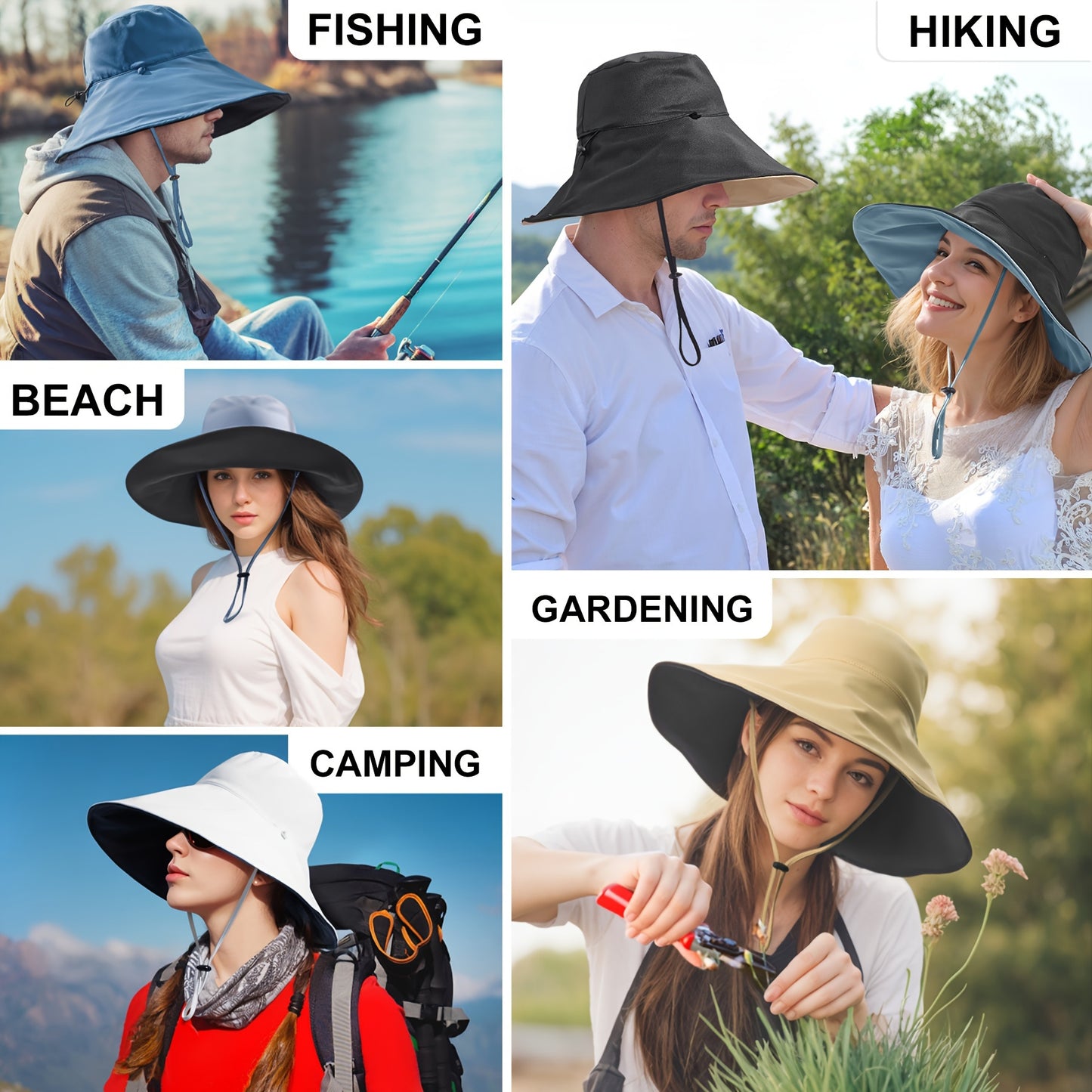 Women's Foldable Sun Protection Hats for Outdoor Adventures