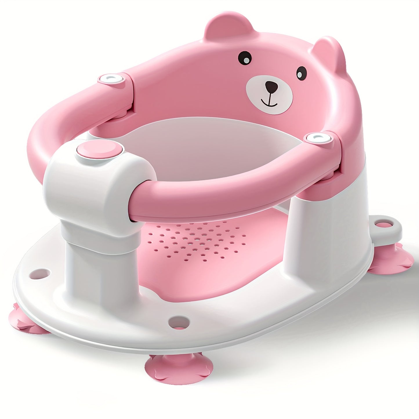 Non-Slip Baby Bath Seat with Suction Cups and Soft Cushion