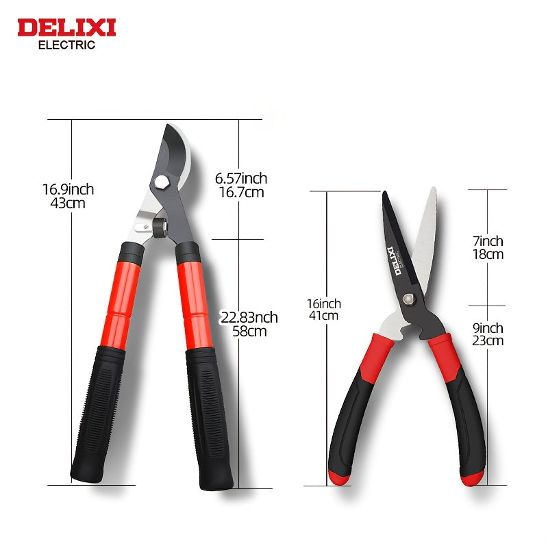 Heavy Duty Gardening Shears Set for Pruning and Trimming