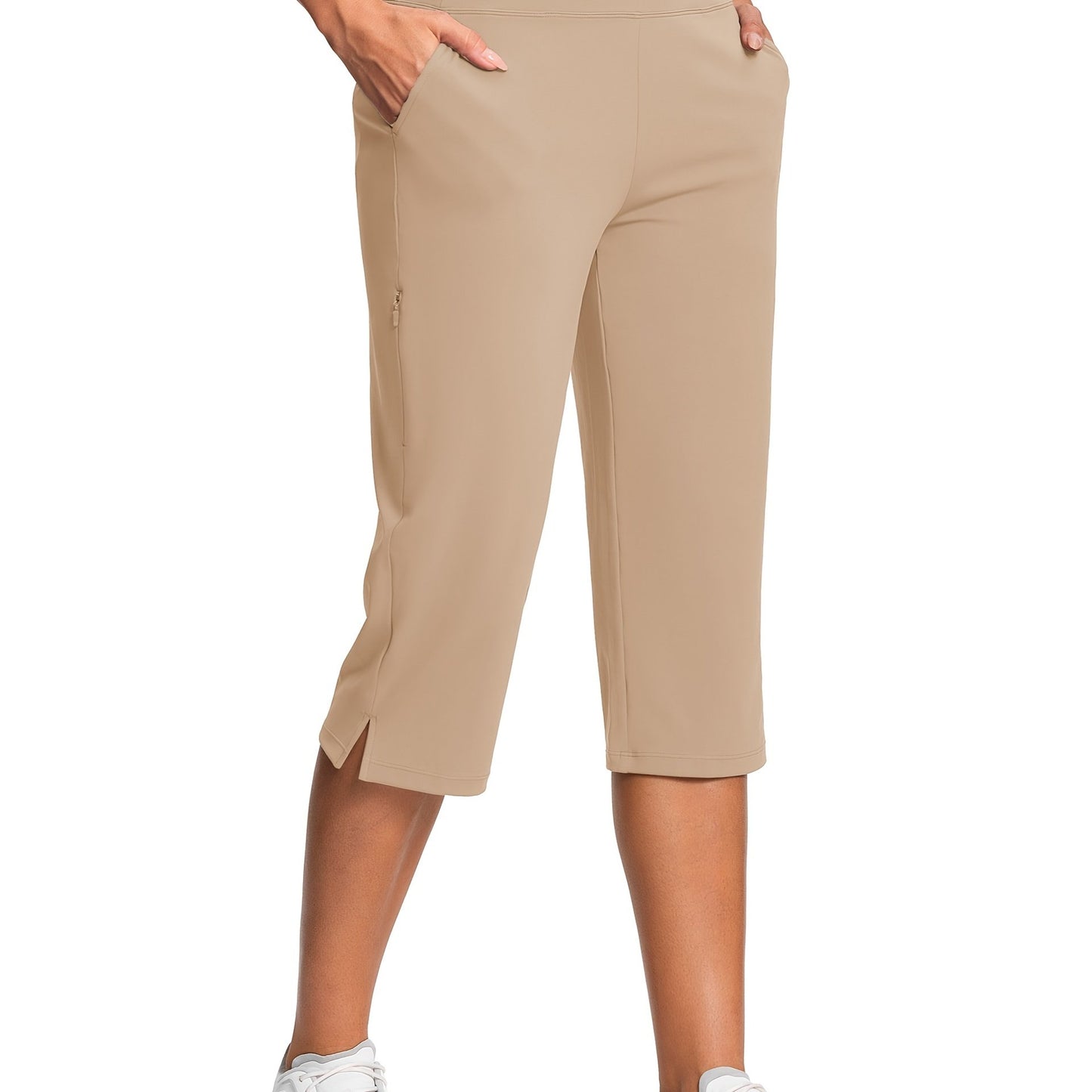 Women's High Waist Capri Pants for Work and Casual Wear