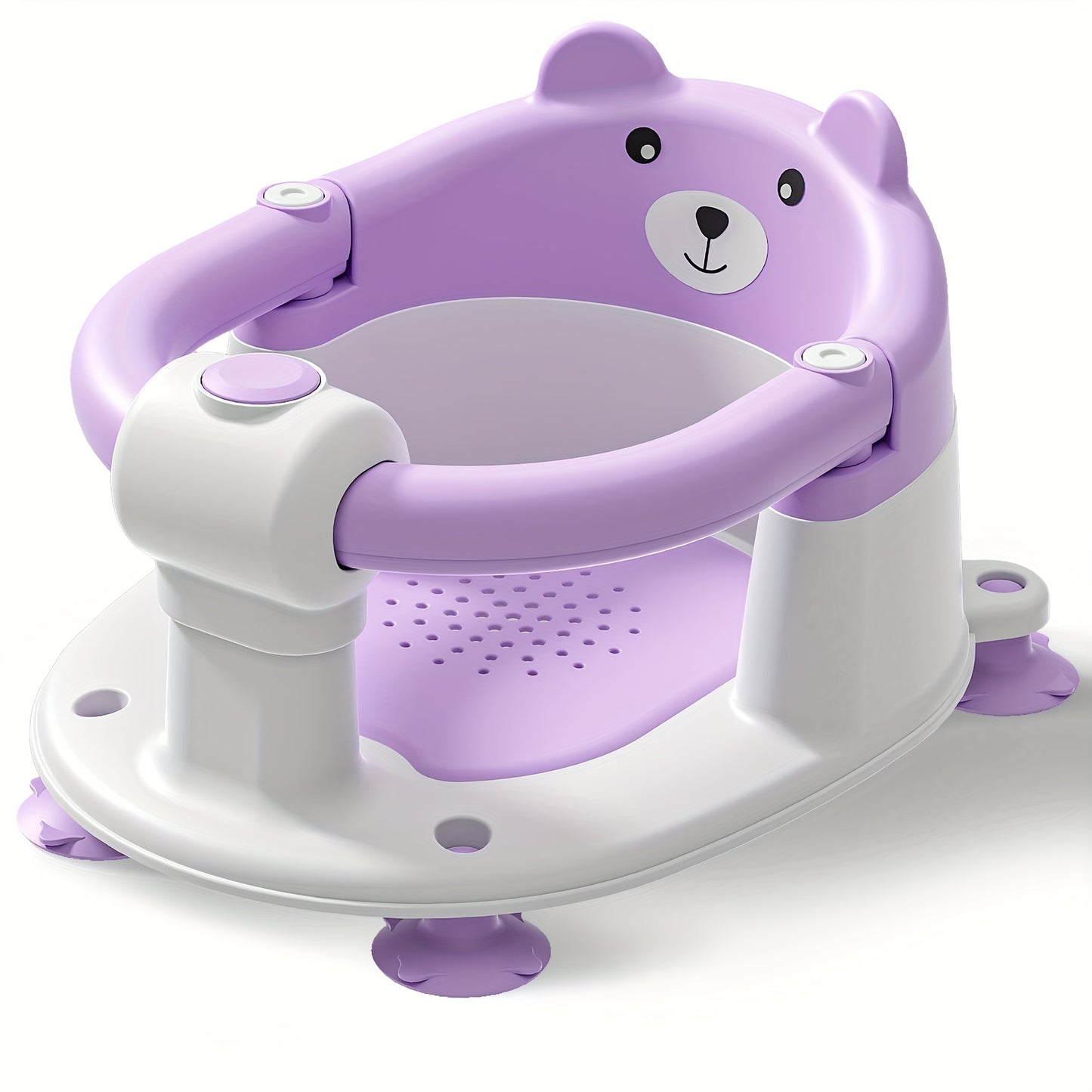 Non-Slip Baby Bath Seat with Suction Cups and Soft Cushion