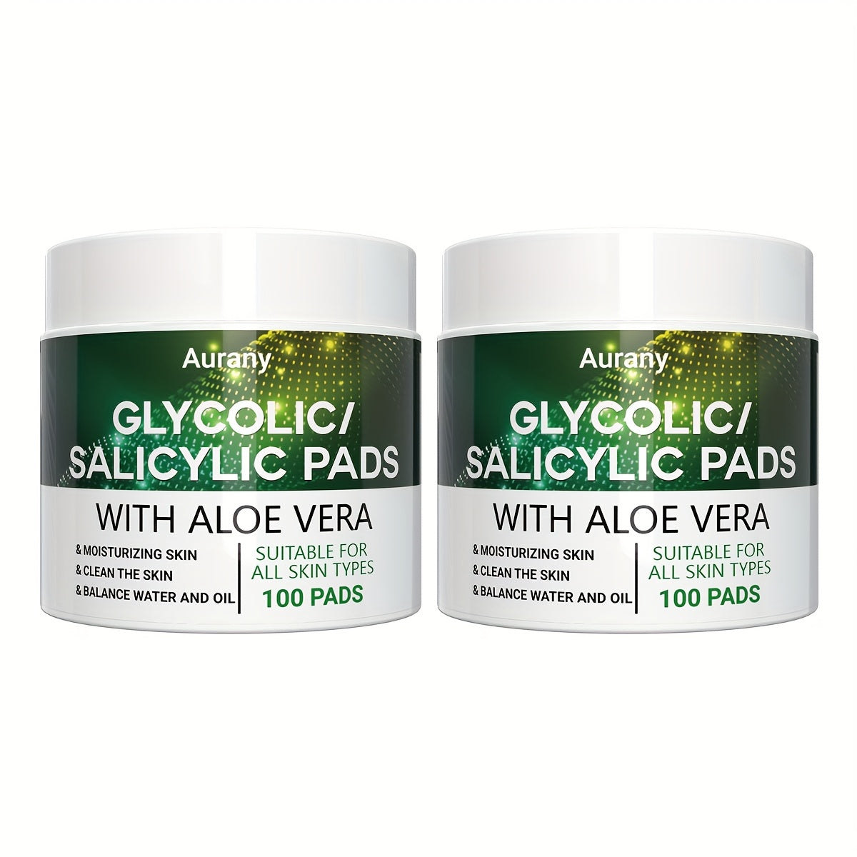 Aurany Glycolic and Salicylic Acid Moisturizing Facial Cleansing Pads