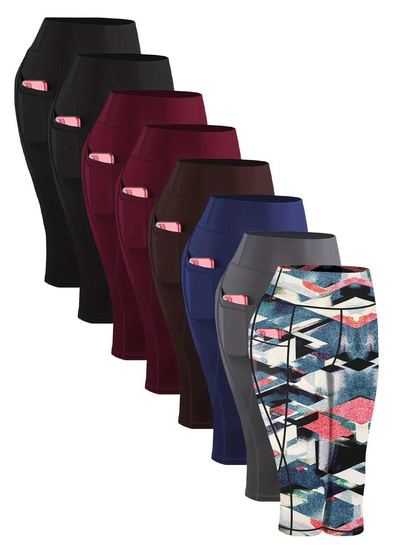 Women's Plus Size High-Waisted Yoga Leggings with Pockets