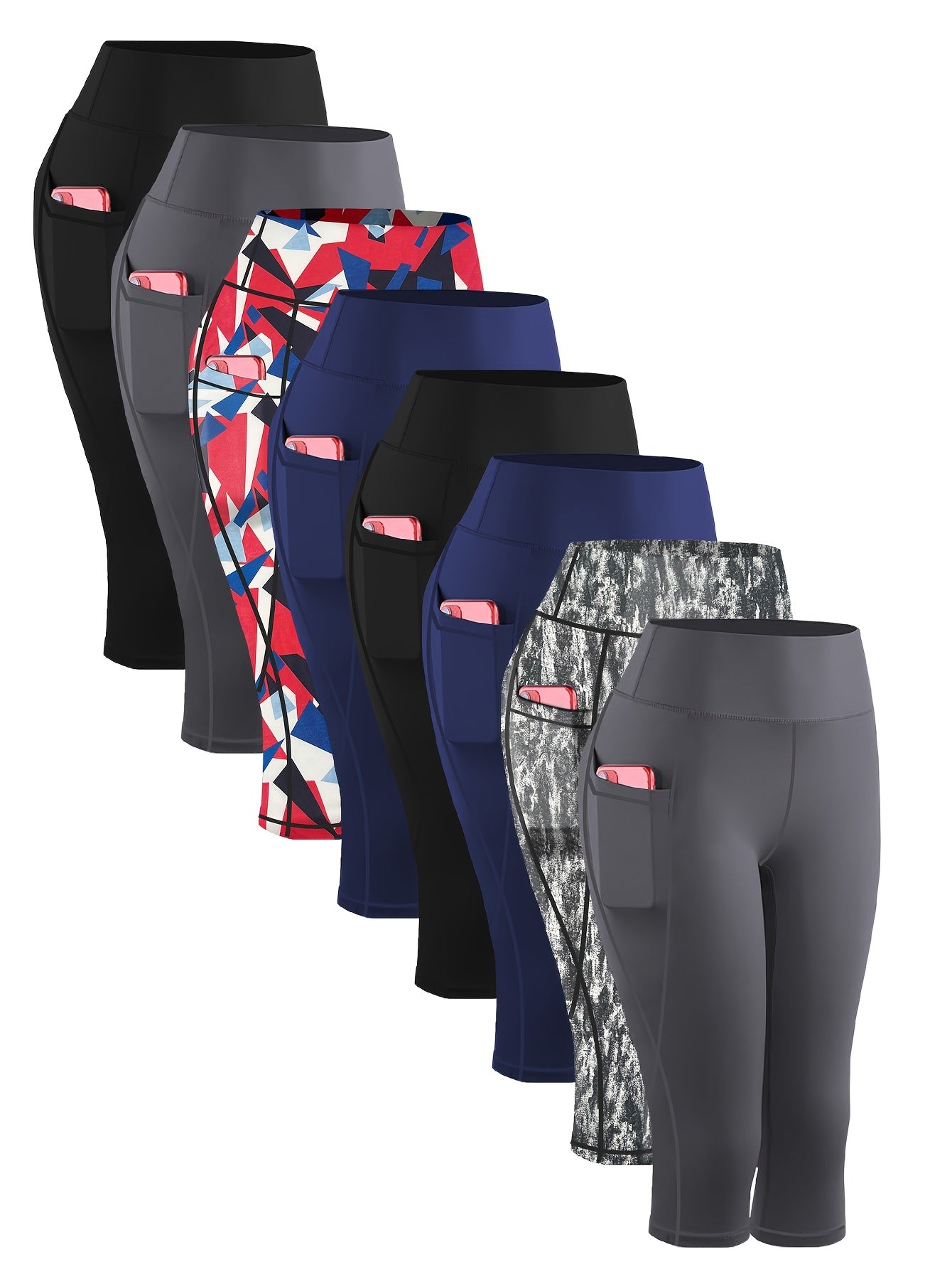 Women's Plus Size High-Waisted Yoga Leggings with Pockets