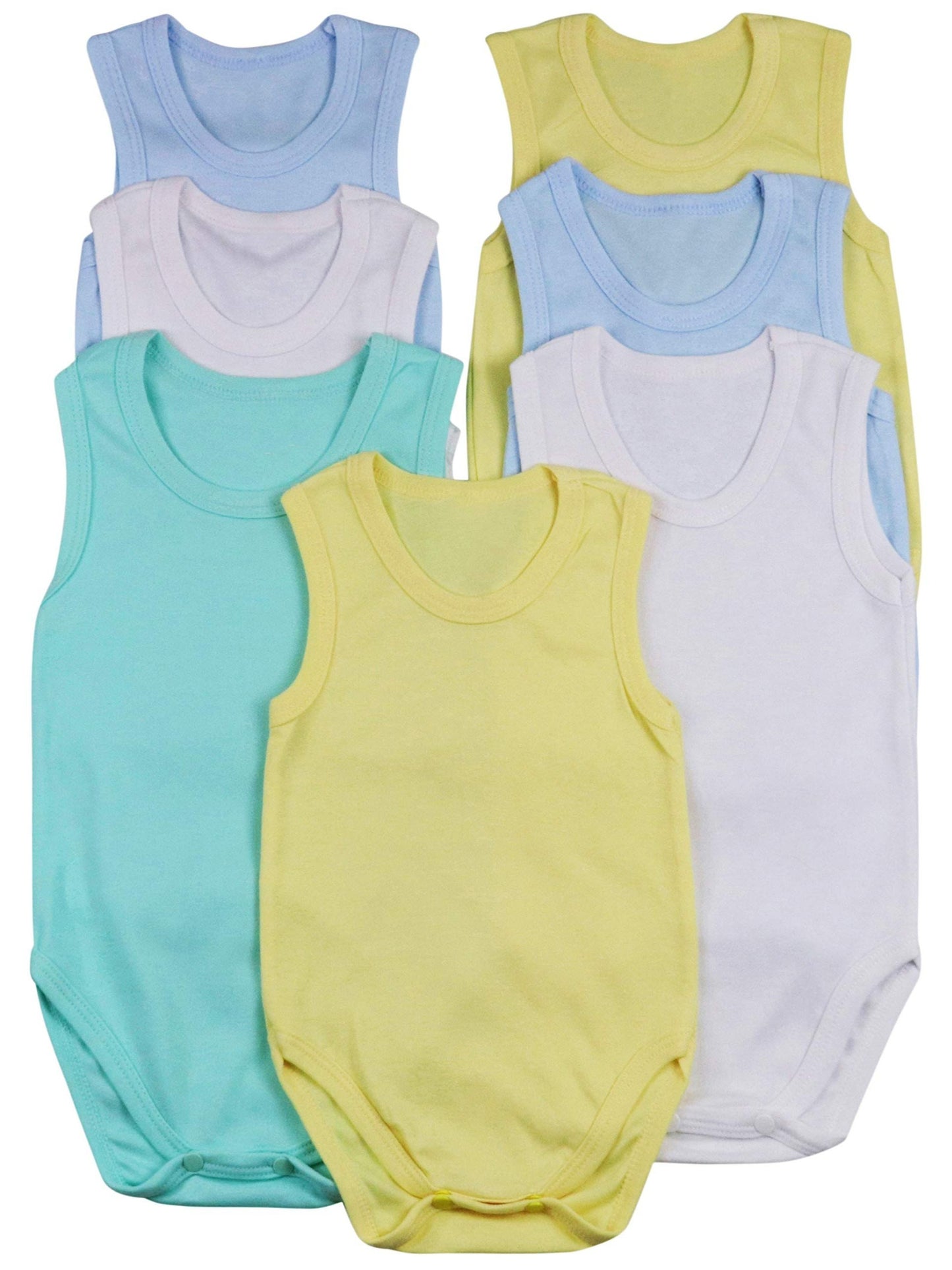 ToBeInStyle Baby Boys' Cartoon Tank Top Bodysuit 4 Pack