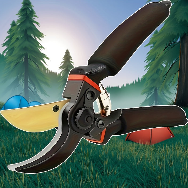 Heavy Duty Manual Pruning Shears with Ultra Sharp Steel Blades and Ergonomic Non Slip Handles Professional Garden Clippers for Roses Trees Shrubs Hedges Multi Purpose Manual Garden Shears for Right Handed Gardeners