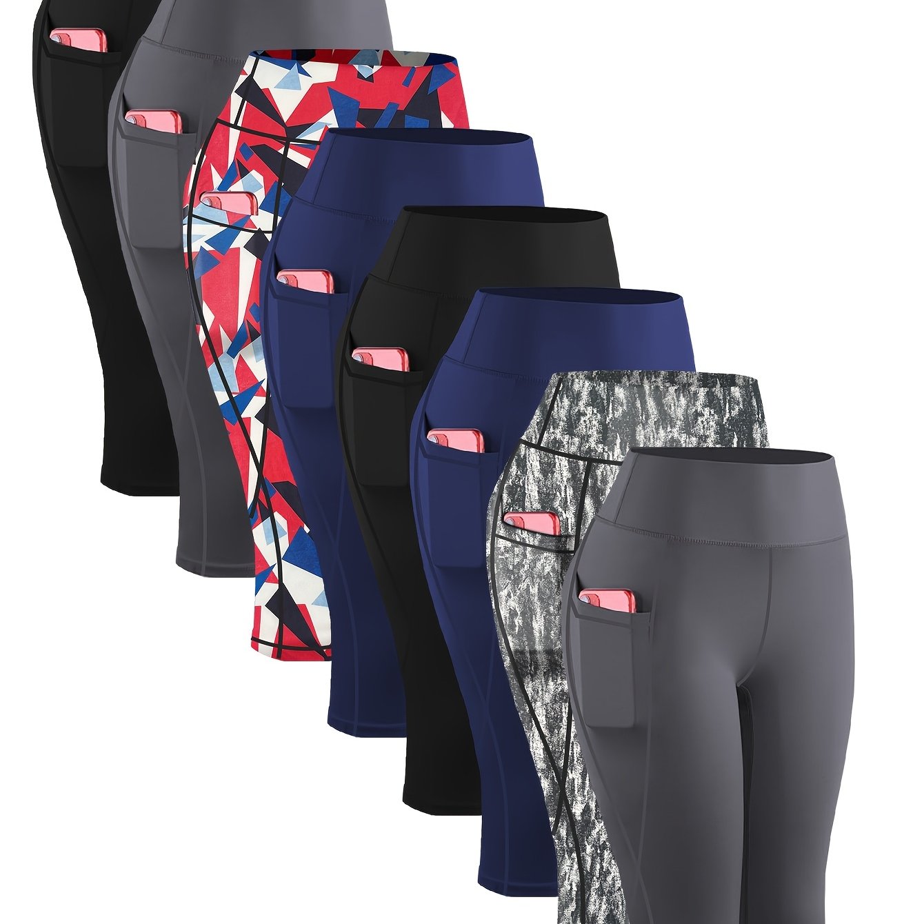 Women's Plus Size High-Waisted Yoga Leggings with Pockets