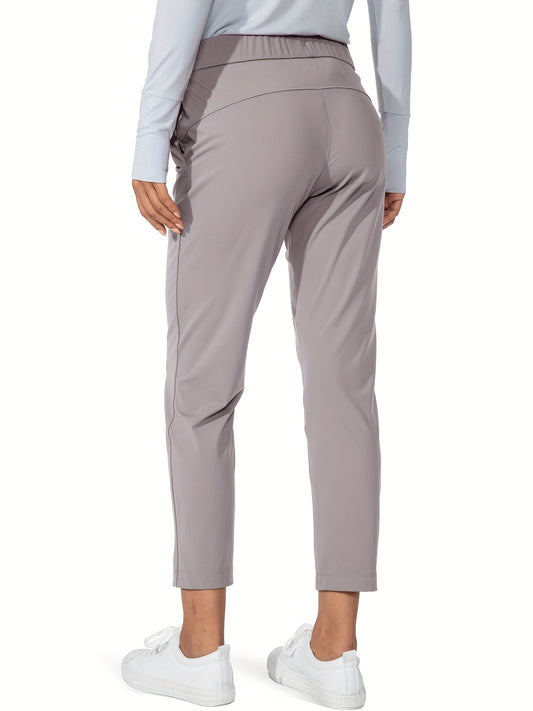 Women's High-Stretch Sweatpants with Deep Pockets and Adjustable Waist