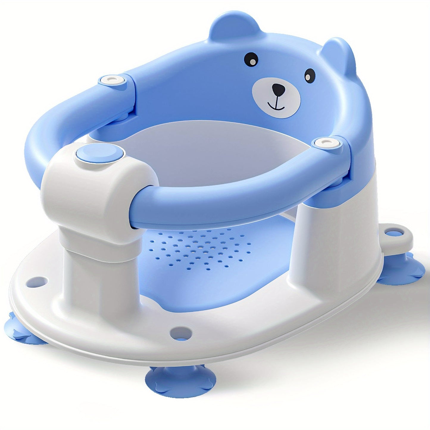 Non-Slip Baby Bath Seat with Suction Cups and Soft Cushion