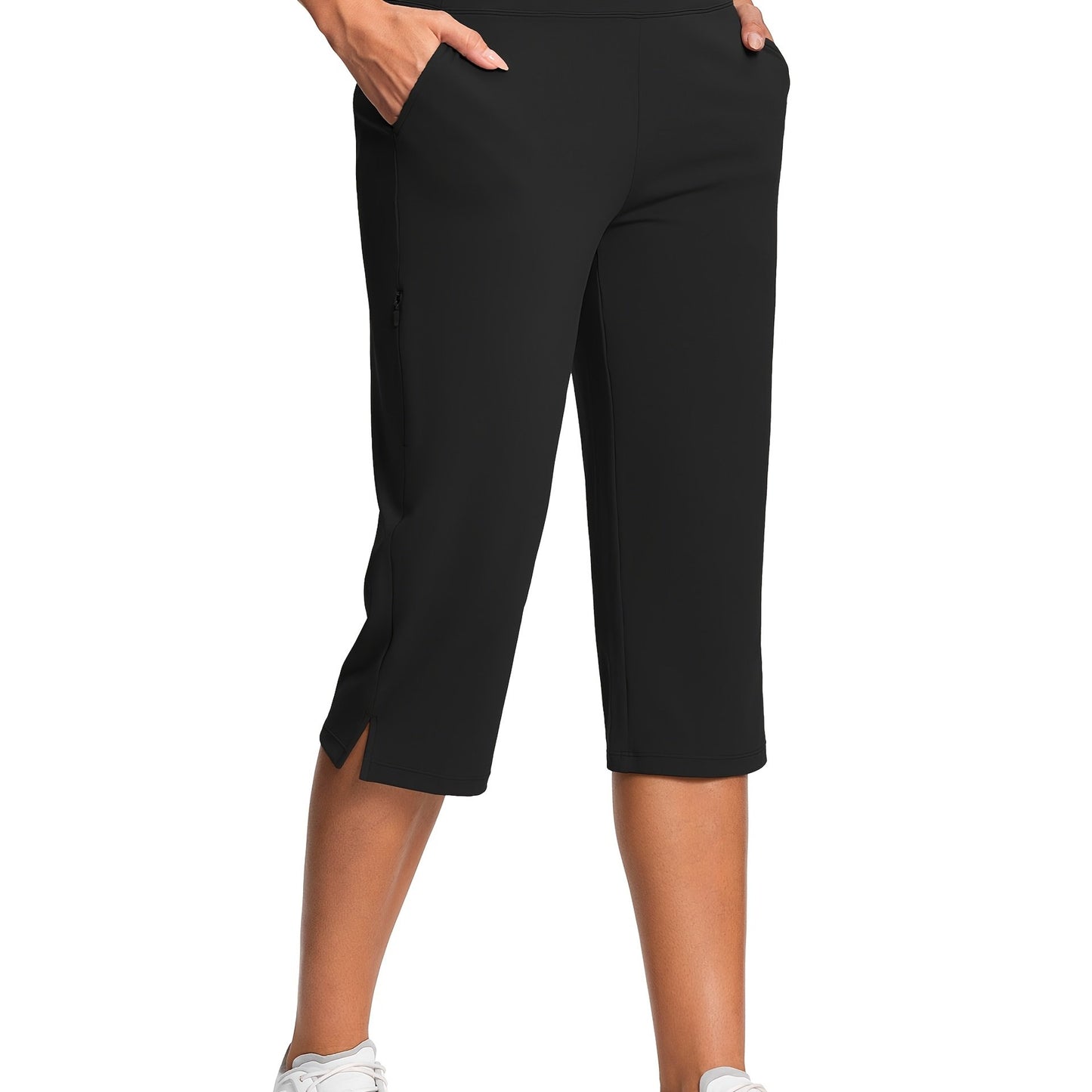 Women's High Waist Capri Pants for Work and Casual Wear