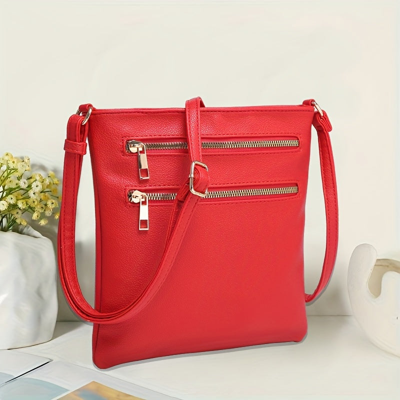 Valentine's Day Faux Leather Crossbody Bag with Adjustable Strap