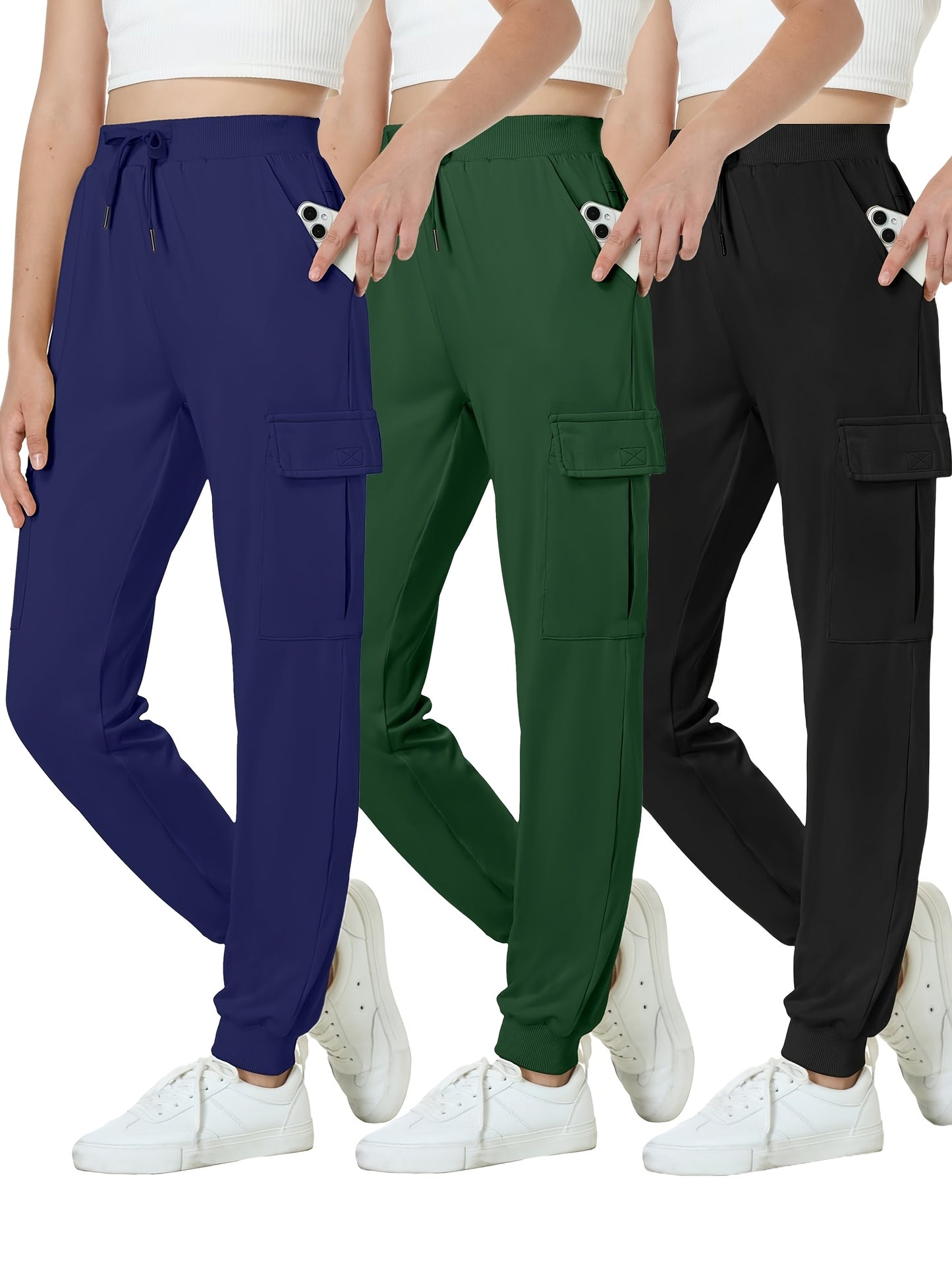 Youth Girls Hiking Jogging Pants with Quick-Dry and Pockets