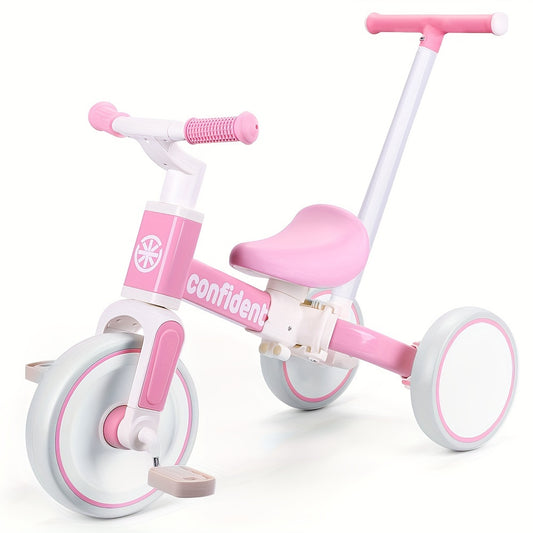 Convertible Toddler Tricycle with Removable Pedal and Adjustable Features