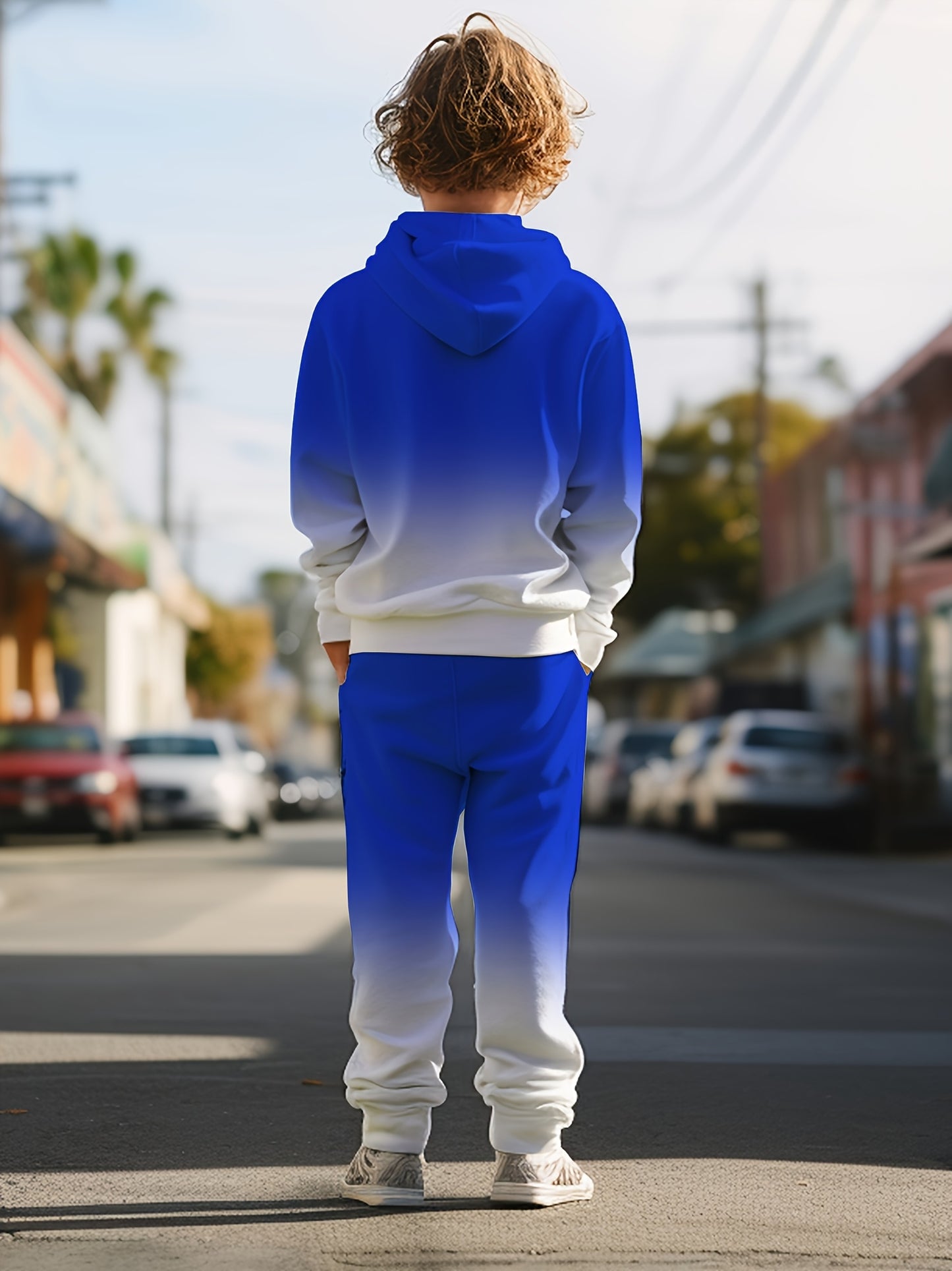 Fashionable 3D Printed Hoodie with Pockets for Boys